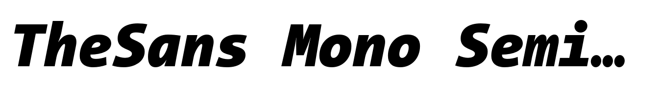 TheSans Mono SemiCondensed Black Italic